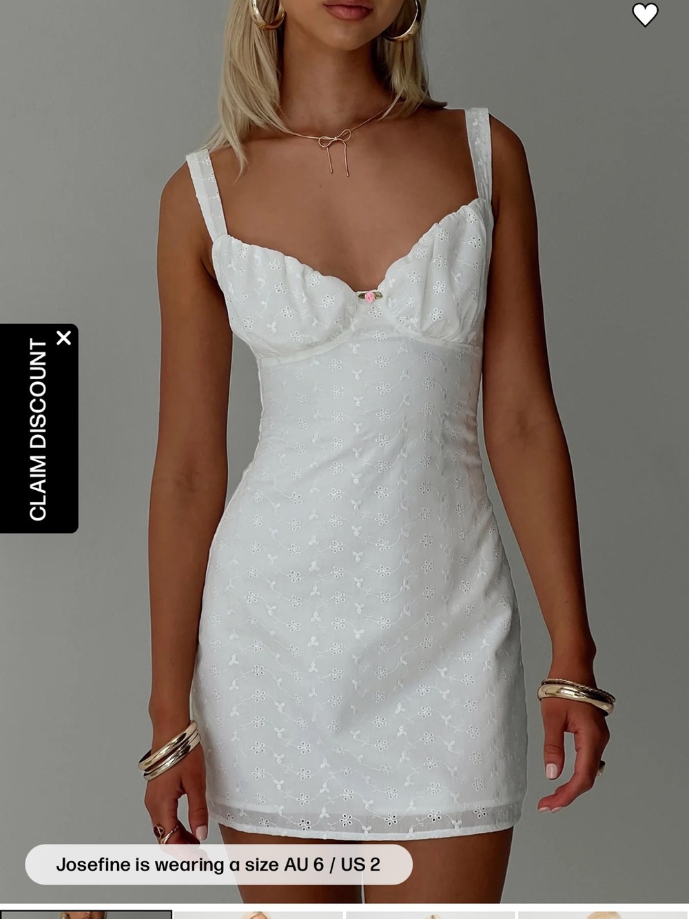 Princess Polly Eyelet Mini Dress
